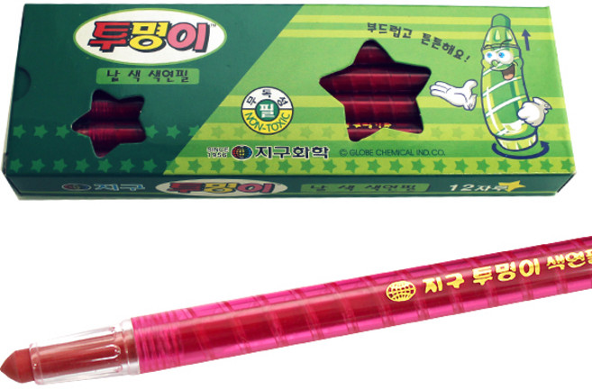 지구화학 투명이 낱색 색연필 빨강 12입, 10개