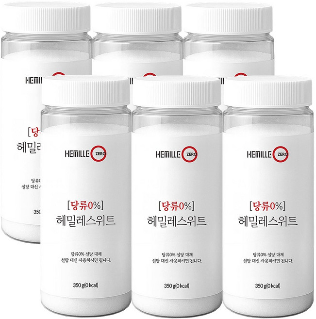 헤밀레 스위트 대체당 설탕 감미료, 6개, 350g