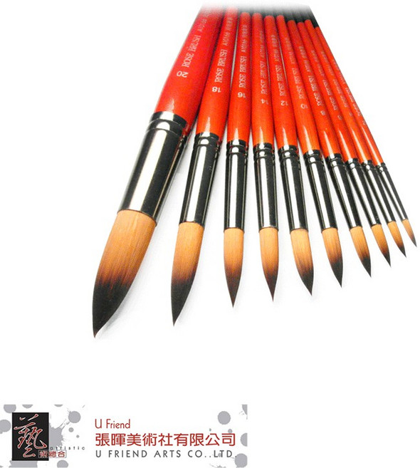 Butterfly 玫瑰畫筆 A10166 圓頭, 1個, 16