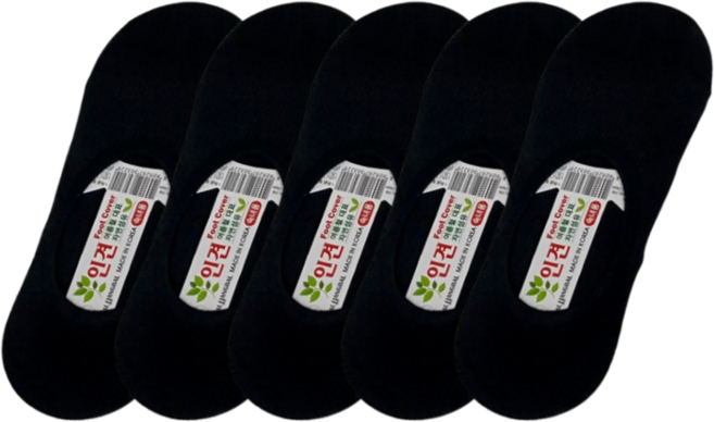 국내제작! 여름 여성용 시원하고 쾌적한 통기성 기능성 인견 양말 덧신 페이크삭스 5켤레 1set