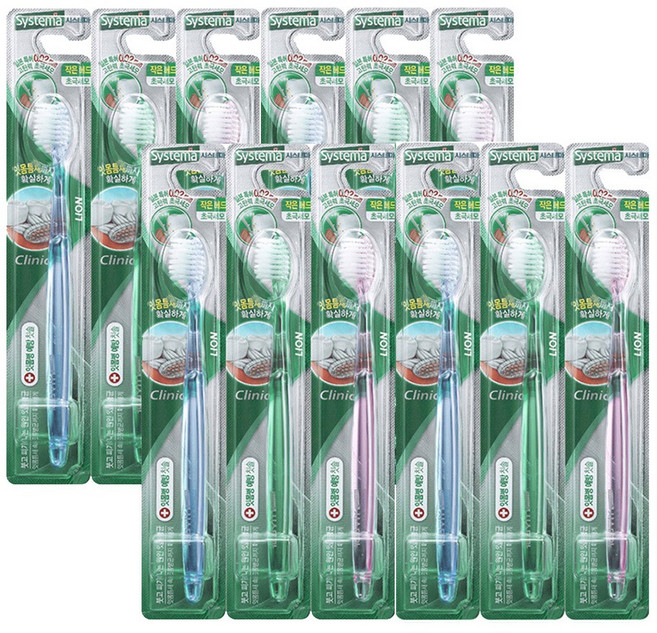 시스테마 클리닉 콤팩트 칫솔, 1개입, 12개