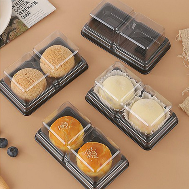 사각 케이스 2구 화과자케이스 (약 가로14.7cm x 세로8.3cm x 높이6cm), 50개