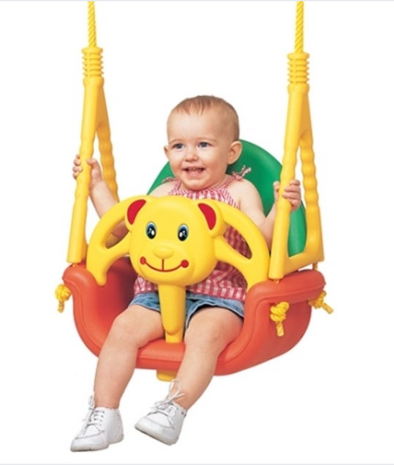 쿠쿠토이즈 에듀플레이 곰돌이그네 그네봉포함 유아 장난감, 1개, 다양