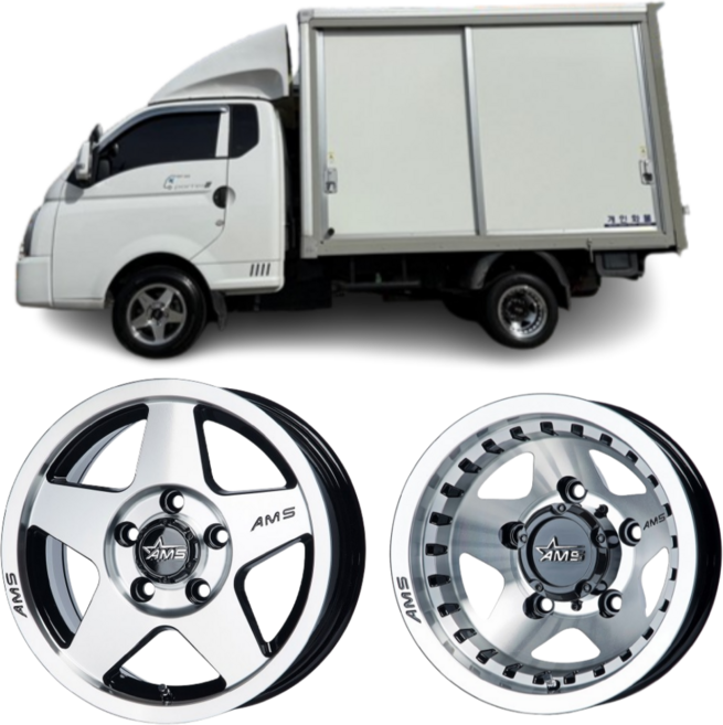 포터2 봉고3 휠 셋트 전륜 후륜 15/13인치 한대분 슈거레이 무대뽀AMS, 1개