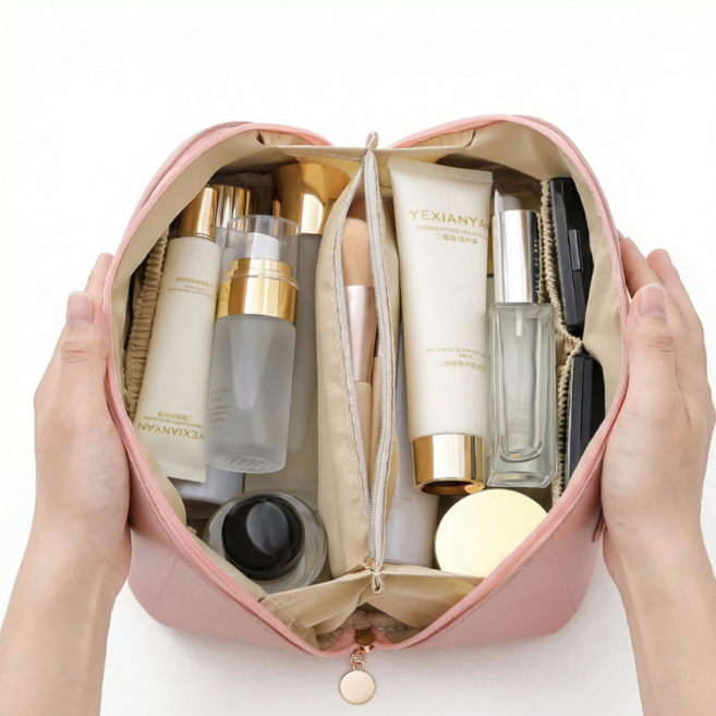 쿠비코 대용량 와이드오픈 여행용 화장품 파우치