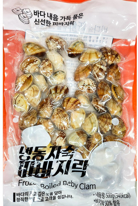 자숙피바지락 냉동 500g, 1개, 단품