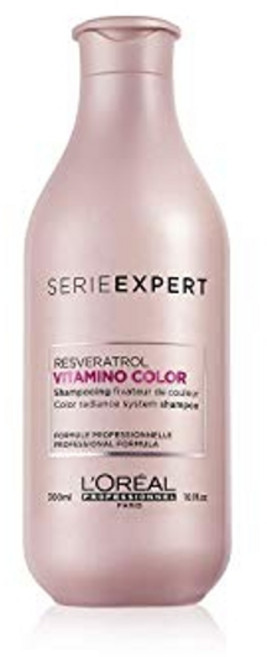 유럽 로레알 프로페셔널 엑스퍼트 비타민노 컬러 샴푸 시리즈 염색 모발용 컬러 프로텍션 샴푸 오일 레스베라트롤 함유 윤기 부여 300ml 헤어케어, 1개