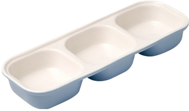 에디슨 도자기 3구 플레이트, 블루, 1개