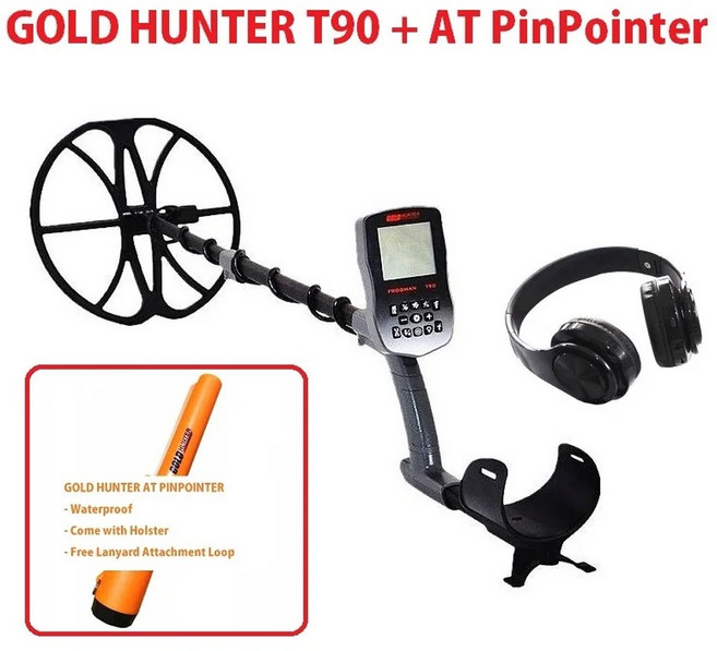 사금장비 금속탐지 골드 헌터 T90 방수 PinPointer 전문 장거리 지하 파인더 기계, T90 and AT, 5) T90 and AT