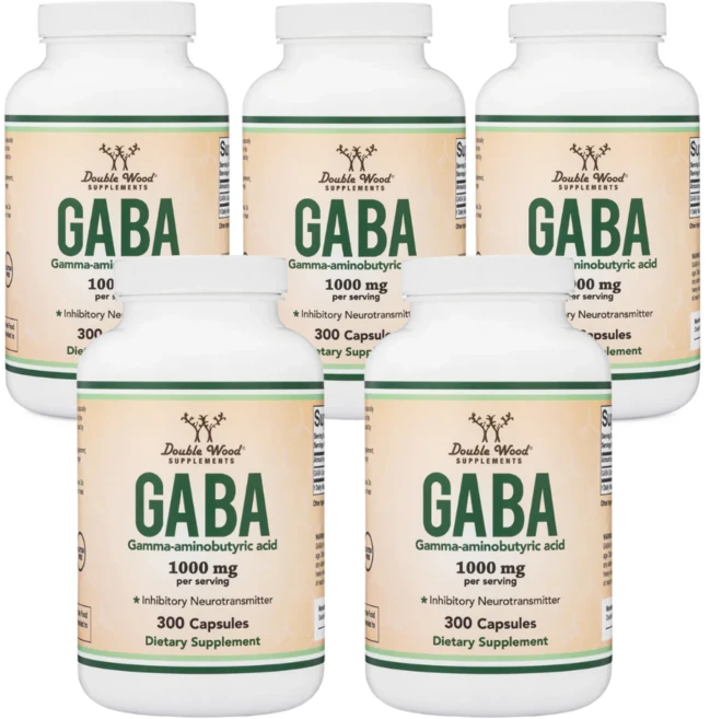 더블우드 가바 1000mg 캡슐 Double Wood GABA, 300정, 5개 - 쿠팡