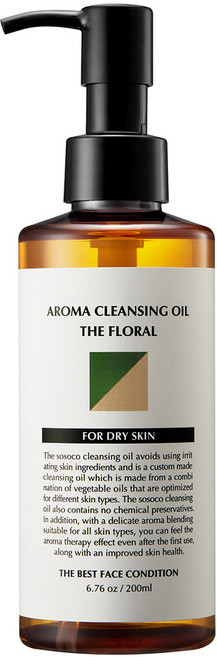 소소코 블랙헤드 제거 아로마 블렌딩 플로럴 클렌징 오일 건성피부용, 1개, 200ml