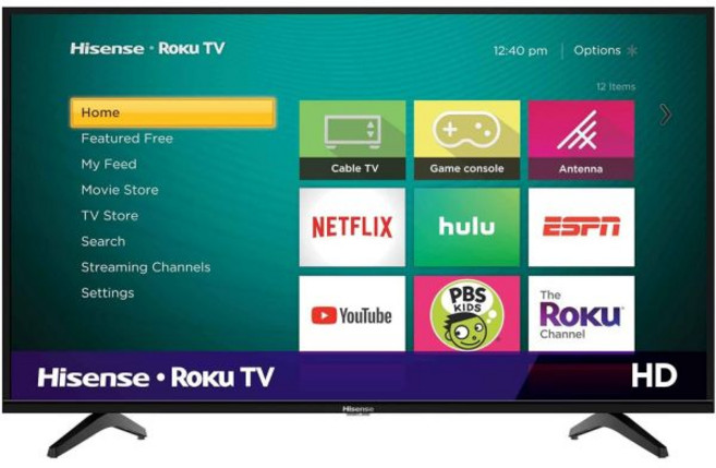 하이센스 40인치 H4 시리즈 LED Roku 스마트 TV 40H4F 2020년형, 32 in, TV Only