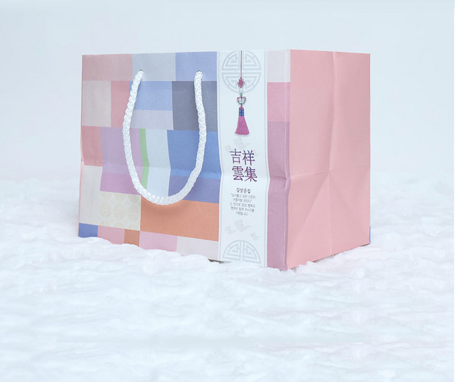 추석 한가위 선물포장 쇼핑백 10장 화과자가방 다용도 상자 포장 유리병 포장상자, 10개, 명절 선물 쇼핑백 2호10구