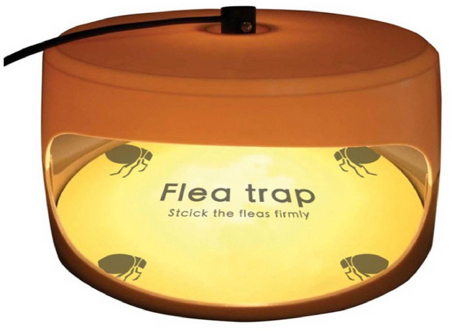 跳蚤誘捕燈 物理黏貼誘捕 適用居家環境 寵物安全, 1個, 1個裝