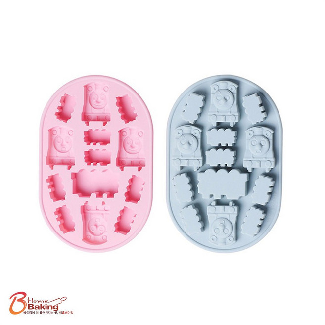 이홈베이킹 차칸쿡-실리콘몰드 기차모양13구 랜덤1개, 1개
