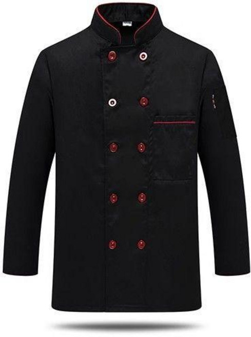 無品牌 廚師工作服 夏季透氣餐飲飯店酒店後廚房白色加大套裝