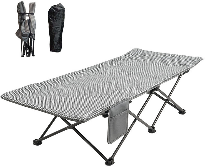 2ROOUM 접이식 수납형 야전 침대, 블랙