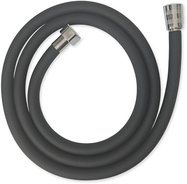 내집클로버 실리콘 샤워호스 물때 꼬임방지 샤워기줄, 블랙, 1.5m