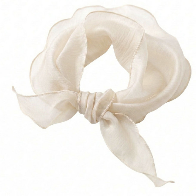 메리앤유 파스텔 컬러 은은한 실키 소재 쁘띠 미니 스카프 국산