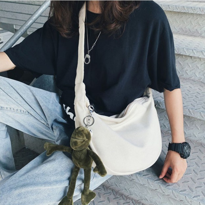 르블링 남녀공용 캔버스 데일리 크로스백