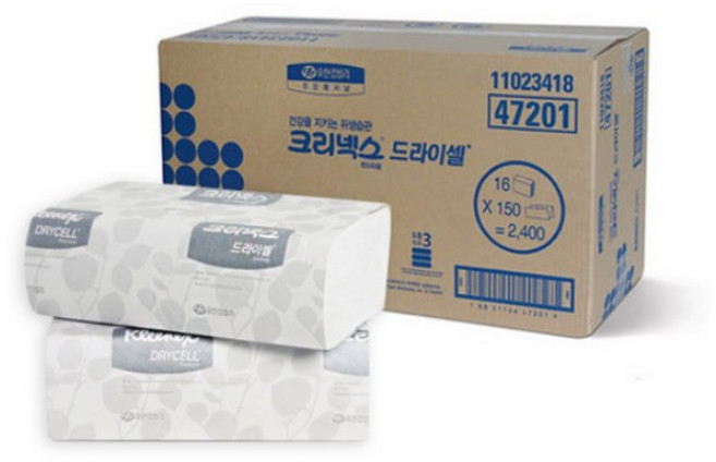 (유한킴벌리)크리넥스멀티핸드타올150매16밴드 47201, 150개입, 16개