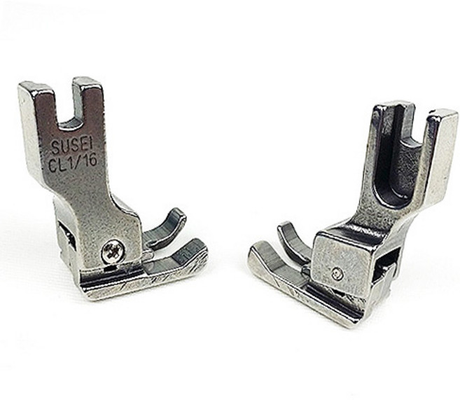 공업용노루발 본봉 미싱 이중스티치 노루발, CL1/16좌, 1개