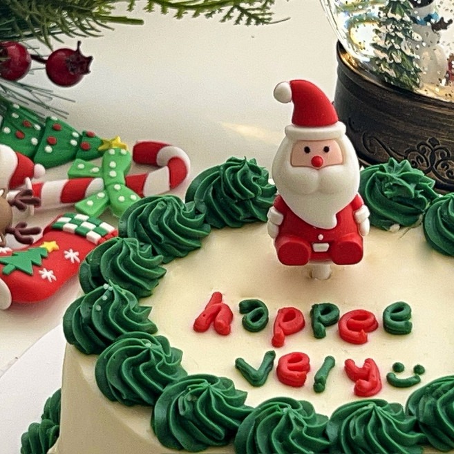 하피블리 크리스마스 데코픽 크리스마스 토퍼 케이크 장식 케익 꾸미기 말랑이 토퍼, 1개, 말랑이토퍼_양말