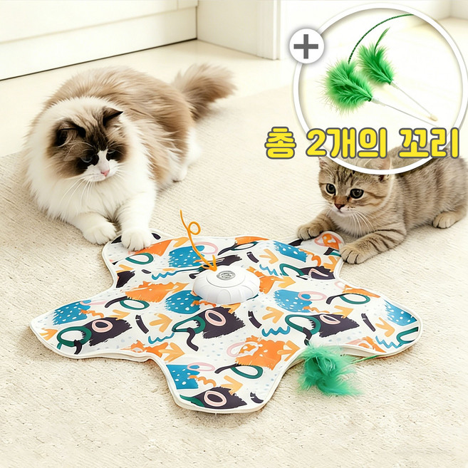 고양이 꼬리잡기 자동 장난감 움직이는 사냥 놀이, 1개, 혼합색상
