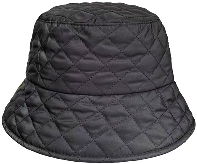 준캡 사계절 여성 성인모자 패딩벙거지 누빔 패딩모자 여자 버킷햇 JUN팩토리, 블랙
