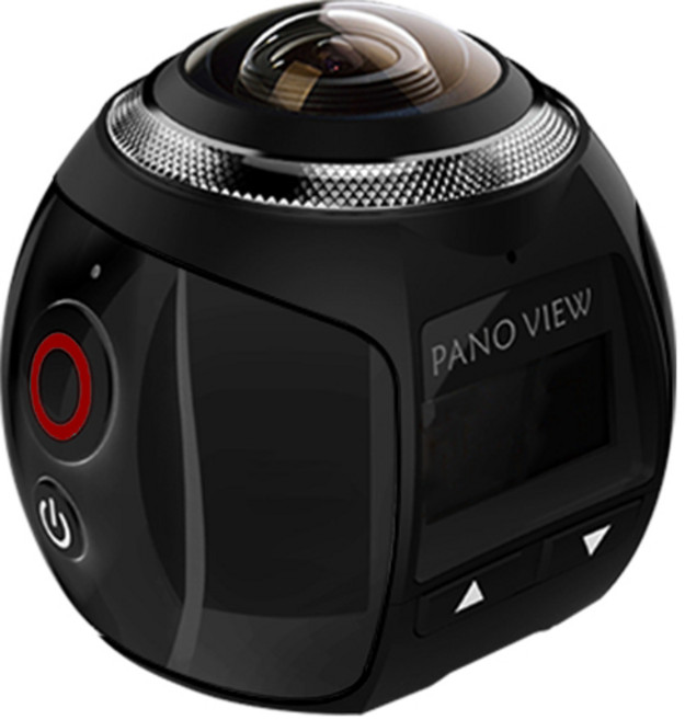 PANO VIEW IPX8防水 220度廣角 多功能攝影, 1套, 【曜石黑】運動相機360°全景