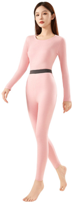 【OniWear】羊絨黑金貼片保暖套裝 羊毛蠶絲衛生衣 秋冬居家睡衣套裝