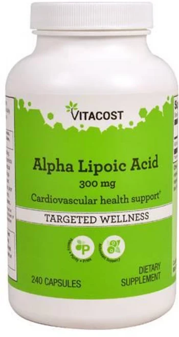 비타코스트 알파리포산 300mg 캡슐 Vitacost Alpha Lipoic Acid, 알약/캡슐, 240정, 1개 - 쿠팡