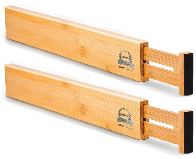 노틈 원목 길이조절 서랍칸막이 소형, 2개