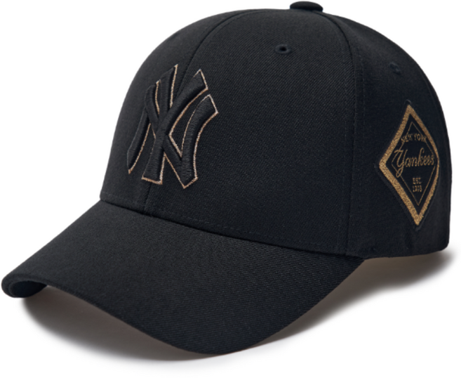 뉴에라 New era 엠엘비 NY 빅로고 면 야구모자 남녀공용 골드블랙 3ACP8501N-50GOS