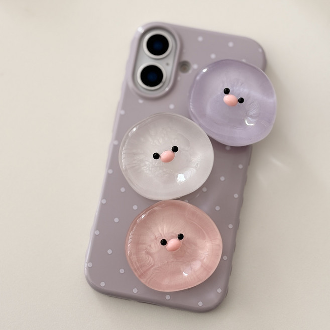 맥세이프 호마이카 꼬맹이 그립톡 핸드폰 거치대, 퍼플, 맥세이프자석형