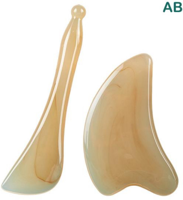 괄사 튼튼넥 림프순환마사지 도자기 괄사 피부 긁기 송진 구아샤 마사지 보드 플레이트 얼굴 눈 스파 스, 1개