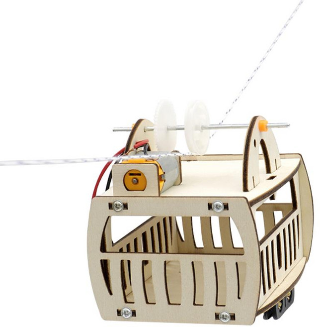 티처스 초등 과학실험키트 STEAM 과학교구 DIY 아동 장난감 조립 완구, 100-전동 케이블카 만들기 G-38, 1개