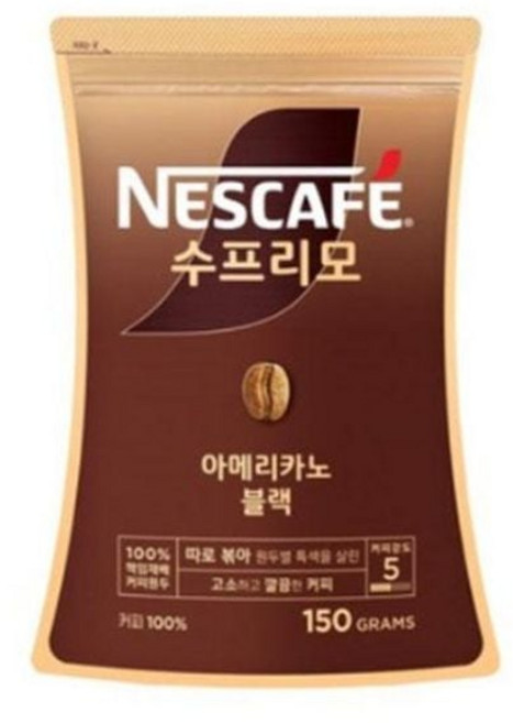 네슬레 네스카페 수프리모150g 리필 스틱커피 아메리카노 onl+940bN, 150g, 1개입, 1개