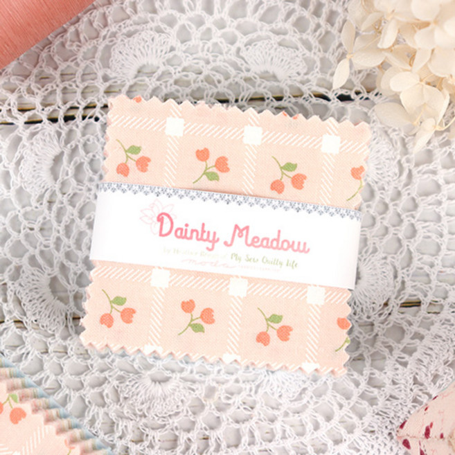 MODA fabrics 퀼트원단 Dainty Meadow 컬렉션 조각원단 76컷 세트, 1개, 혼합색상