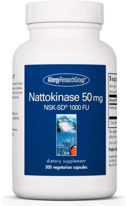 알러지리서치그룹 낫토키나제 50mg NSK SD 1000FU 300정 Allergy Research Group Nattokinase 300 Count 3850388, Allergy Research Group 알레르기 연구, 1개 - 쿠팡