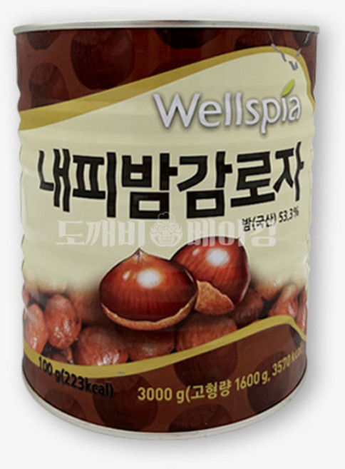 웰스피아 내피밤 통조림, 1개, 3kg
