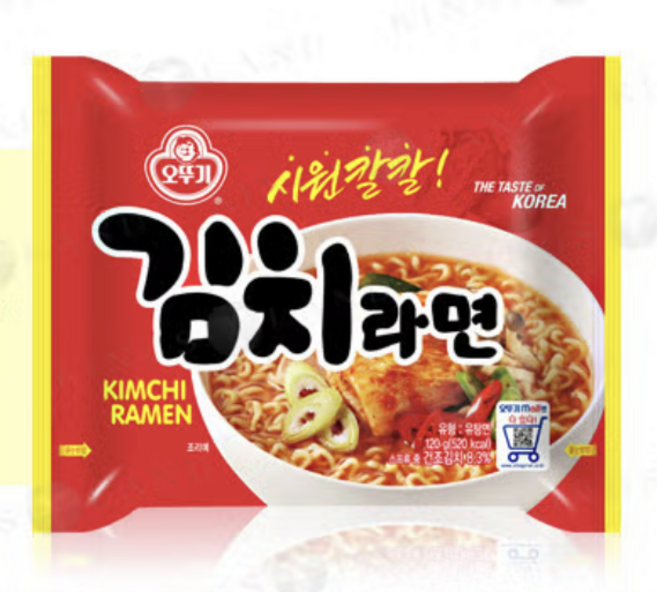 오뚜기 김치라면 120g, 1개