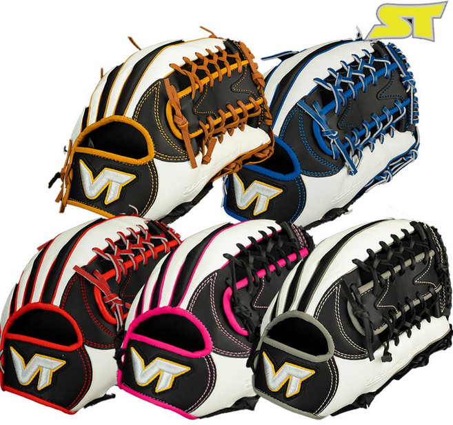 스톰 외야글러브 외야수 볼트 옐로우시리즈 신형이치로웹 12.5인치 5종, 좌투(오른손착용), 01. 블랙/화이트/그레이