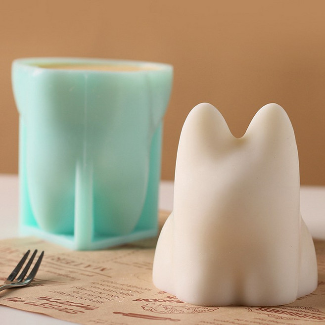 토끼 푸딩틀 고양이 실리콘 몰드 베이킹틀 디저트 몰드 동물모양 다양식 세트, 1개