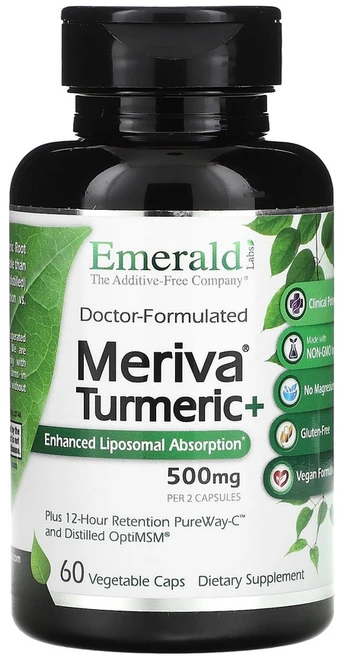 에메랄드 래보래토리즈 메리바 터메릭 + 250mg 60 베지캡슐, 1병, 1개, 60정 - 쿠팡