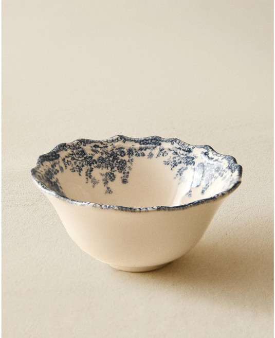 자라홈 브랜드관 플로랄 어슨웨어 에피타이저 볼 42460467400, 14 x 14 x 6 cm, 블루