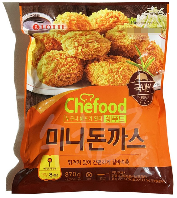롯데 라퀴진 미니돈까스 870g 3개