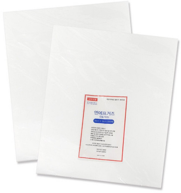 거즈 200매 대용량 면거즈 팩거즈 미용거즈 모델링팩 석고팩 거즈 의약외품 30X35cm, 200개