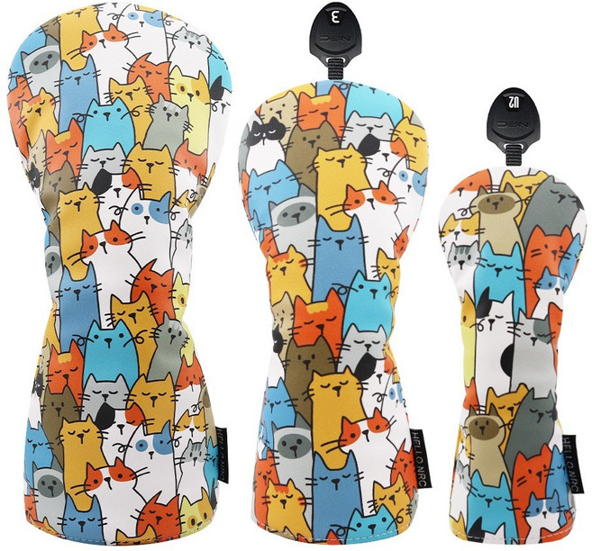 브리즈올 드라이버+우드+유틸리티 헤드커버 3종세트, 1개, 드라이버 우드 유틸 3종세트