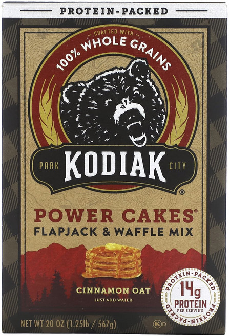 건강챙기세요 Kodiak Cakes Power 케이크® 플랩잭 & 와플 믹스 시나몬 오트 567g(20oz) 백살까지오래오래, KodiakCakesPower케이크플랩잭와플믹스시나몬오, 567g, 1개